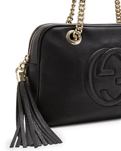 gucci soho leather double-chain-strap shoulder bag|Gucci soho chain tote review.